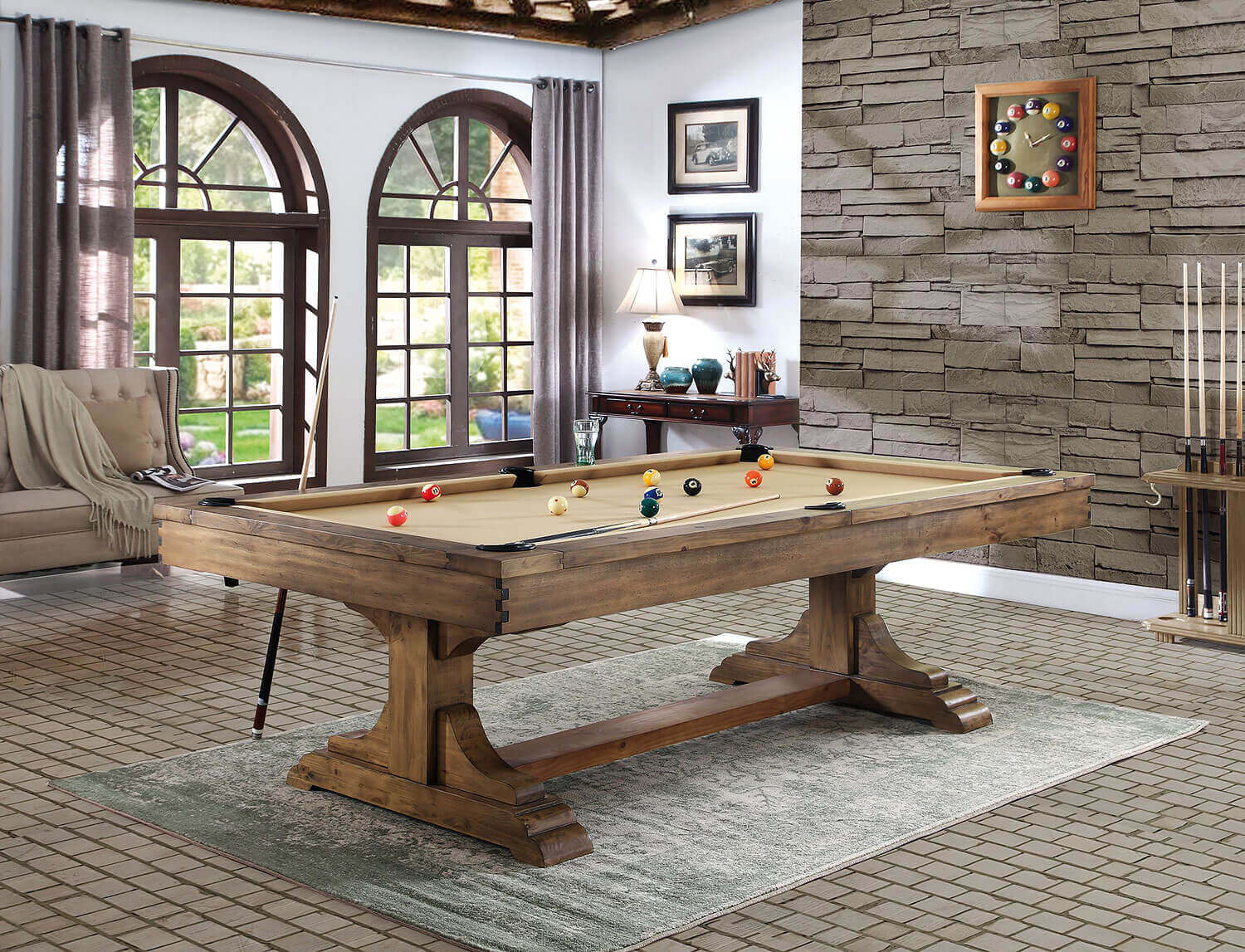 Wyoming Slate Bed 8ft American Pool Table