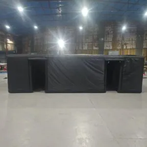 23.6x11.8x6.6ft FUUNY Inflatable Maze Game Halloween Inflatable Haunted House Inflatable Labyrinth Maze with Blower for Carnival Outdoor Indoor...