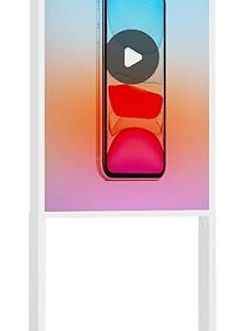 32 inch Digital Signage Kiosk LCD Advertising Display Menu Displays Indoor Floor Standing Vertical Poster White 2+32GB 2K 700nits Android OS with USB