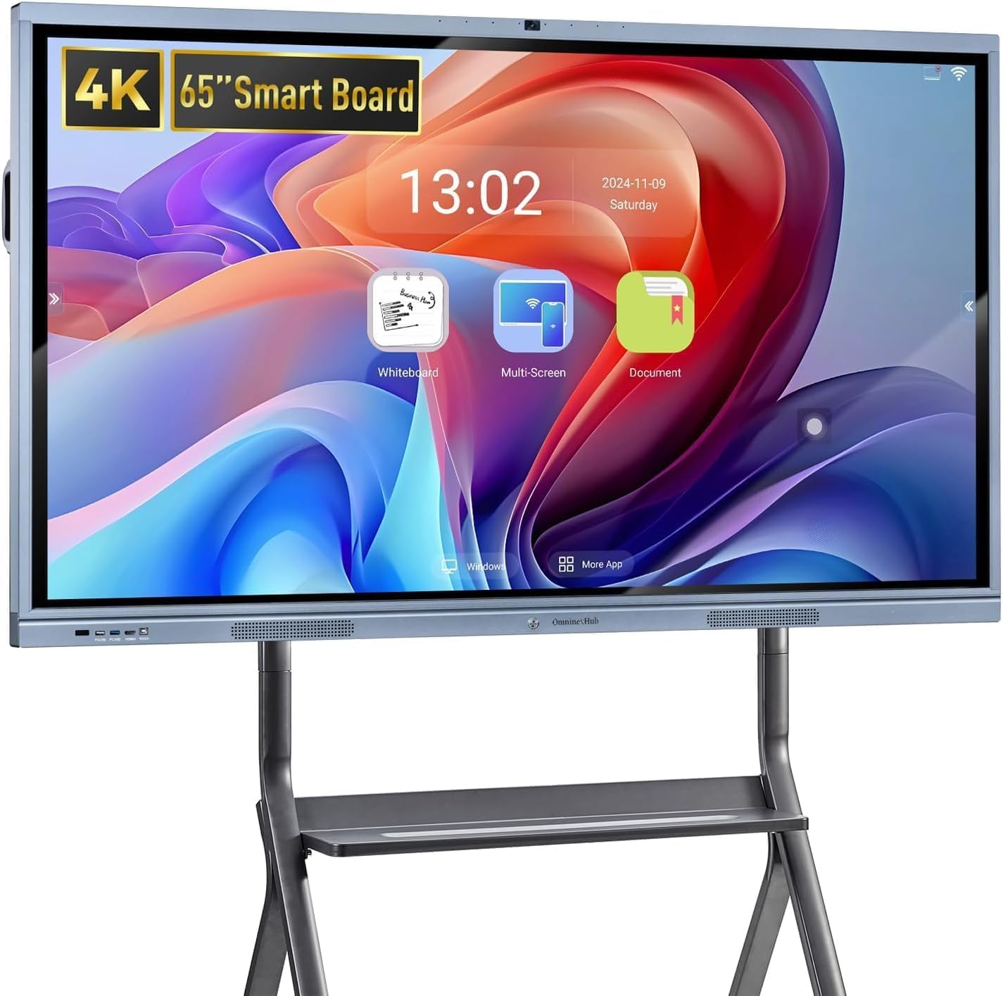 65" Smart Board Interactive Whiteboard, 4K UHD Touch Screen Digital Board ，Digital Electronic Smartboard with Dual System, Office & Conference...