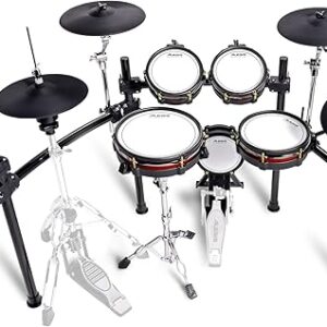 Alesis Strata Core Electric Drum Set with Touchscreen, Triple Zone Cymbals, Active Magnetic Hi-Hat, Dual Zone Mesh Heads, 8" Kick, 144K...