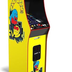 Arcade1Up PAC-MAN Deluxe Arcade Machine, built for your home, with 5-foot-tall full-size stand-up cabinet, 14 classic games, and 17-inch screen