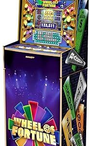 Arcade1Up Wheel of Fortune Casinocade Deluxe Home Arcade Machine, 63.4-Inch Tall - 4 Premium Casino Games, 20 Unlockable Built-In Titles, Dual LCD...