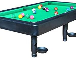 Billiards Pool Table 55CM Simulation Billiards Small Desktop Parent-Child Outdoor Interactive Toys 2 Cues Billiard Balls Kids Pool Table Set S