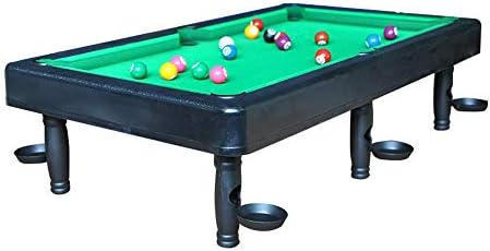 Billiards Pool Table 55CM Simulation Billiards Small Desktop Parent-Child Outdoor Interactive Toys 2 Cues Billiard Balls Kids Pool Table Set S