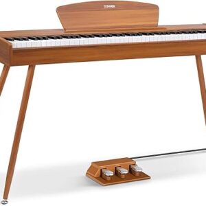 Donner DDP-80 Digital Piano 88 Key Weighted Keyboard, Full-size Electric Piano for Beginners, with Sheet Music Stand, Triple Pedal, Power Adapter,...