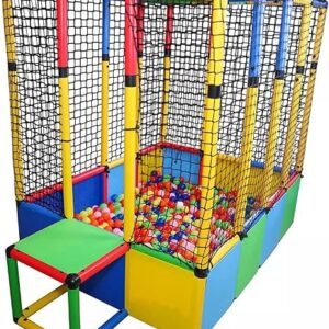 Funphix Large Ball Pits for Toddlers I Dive in Ball Pit Building Toy with Net, Bungee Cords, Tubes & Connectors I Indoor & Outdoor Playset For Kids...