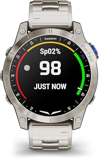 Garmin D2™ Mach 1, Touchscreen Aviator Smartwatch with GPS Moving Map, Aviation Weather, Health and Wellness Features and More, Vented Titanium...