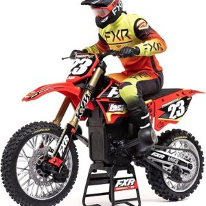 Losi RC Motorcycle Promoto-MX 1/4 Motorcycle Ready-to-Run Battery and Charger Not Included FXR LOS06000T1 Red