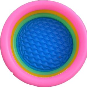 Paddling Pools Inflatable Swimming Pool Summer Toys Portable Rainbow for Outdoor Games Inflatable Bathtub (Size : L) (One Color L)