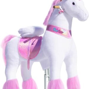 PonyCycle Large Unicorn Ride on Horse Toys for Girls (with Brake/ 42.5" Height/Size 5 for Age 7-12) Ride on Toys Riding Unicorn Pony Rider Walking...