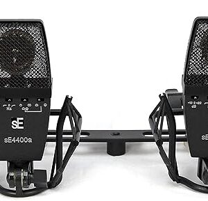 SE ELECTRONICS - SE4400a Multi Pattern Large Diaphragm Vintage Microphone with Shockmount and Case, Factory Matched Pair