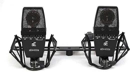 SE ELECTRONICS - SE4400a Multi Pattern Large Diaphragm Vintage Microphone with Shockmount and Case, Factory Matched Pair