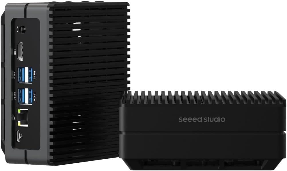 seeed studio NVIDIA Jetson Orin NX 16GB Edge AI Device - reComputer J4012, 4xUSB 3.2, M.2 Key E & Key M Slot, Pre-Installed Jetpack System with...