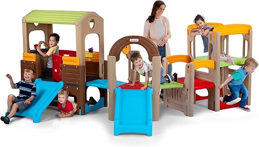 Simplay3 Young Explorers Modular Play System – Kids Activity Outdoor Playset for Children Age 18 mos - 6yrs – Toddler Playground Slide, Climb and...