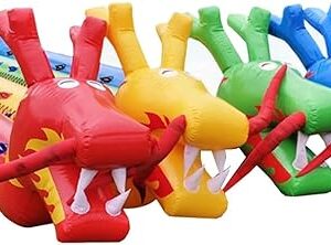 Team Building Games 4 PCS Teamwork Sports Toys Inflatable Dragon Boats, Cooperative Team Race for Relay Race, Field Day, Team-Building, Backyard...
