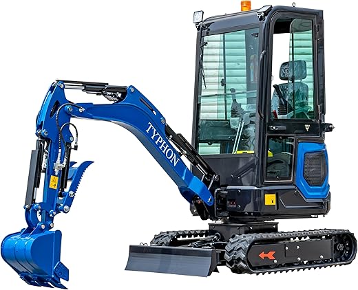 TYPHON 18 Flex 4,000 lbs Mini Crawler Excavator for Garden, Farm, Park, Road Micro Digger Ideal for Digging, Drilling, Bull-Dozing with 12...
