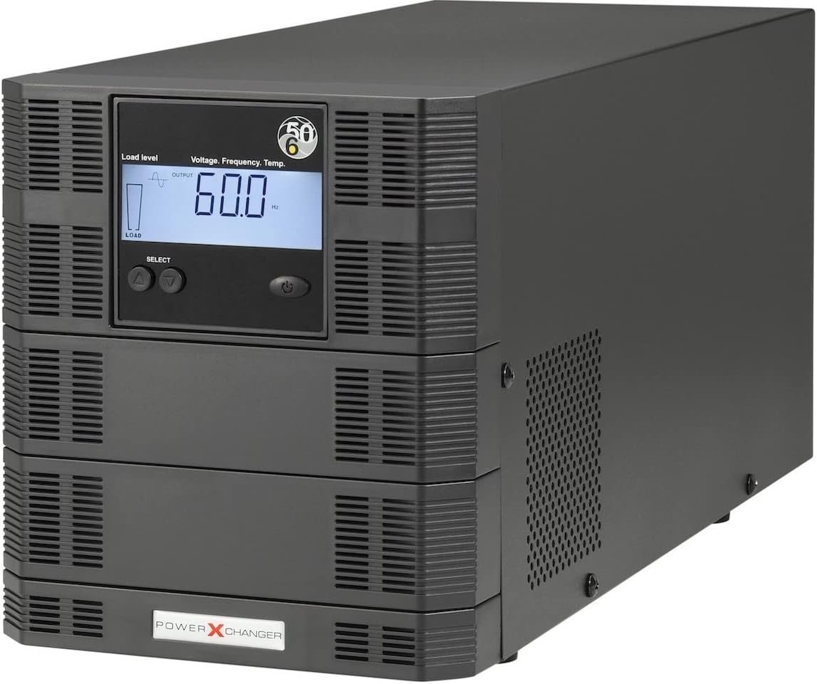 Voltage & Frequency Converter & Transformer - Step-Down 220V 50Hz to 120V 60Hz - Continuous Power, Smart Protection Features, Pure Sine Wave Output...