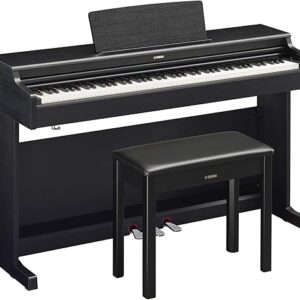 Yamaha Arius, Console Digital Weighted 88-Key Graded Hammer 3 Action, CFX Concert Grand Piano Sound, Includes Bench, Black (YDP165B)